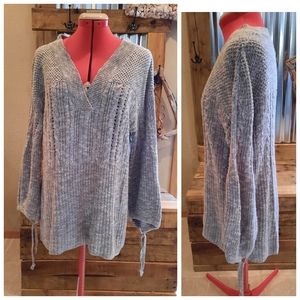 Neon Buddha grey V neck sweater S oversized